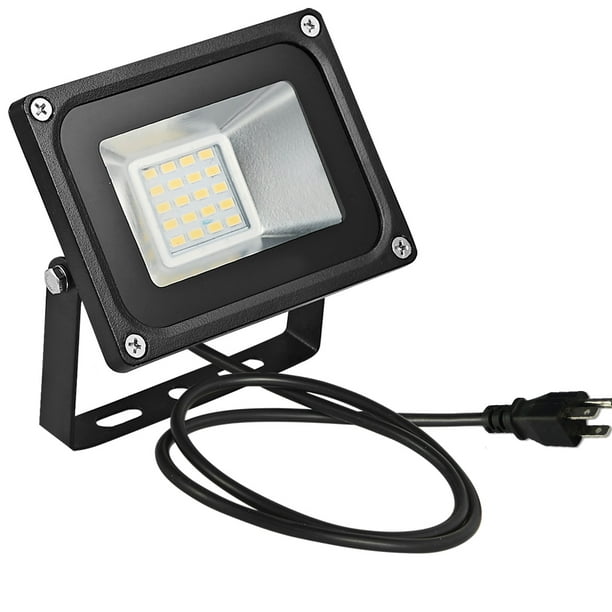 1X 20W US PLug LED Flood Light Fixture Outdoor Garden Spotlight Lamp Cool White 